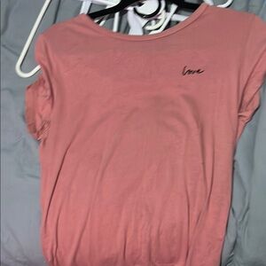 H&M Pink Orange Short Sleeve Tee